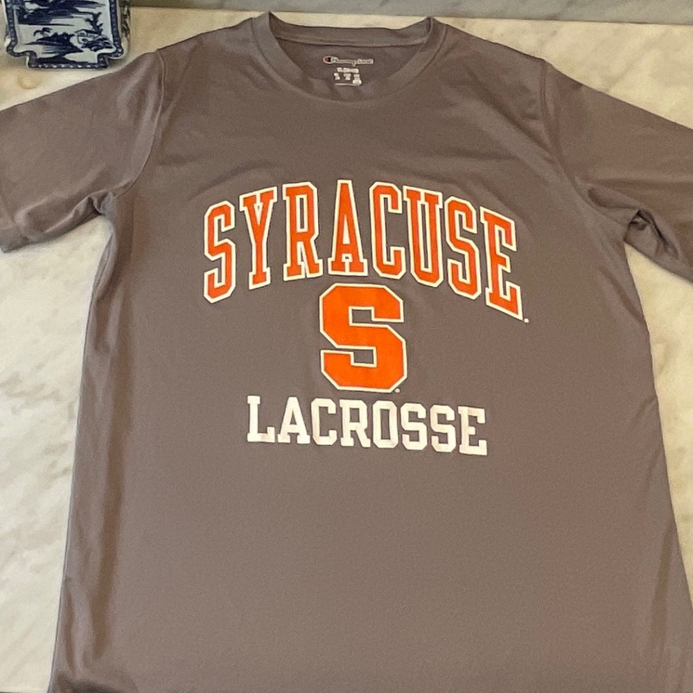 Grey Champion Syracuse Lacrosse Athletic T-shirt Size YL (10-12)